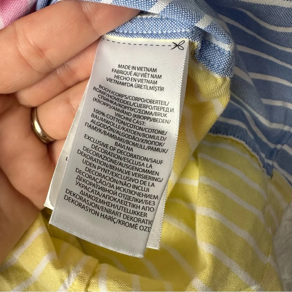 Ralph Lauren Pastel Multicolor Oxford Stripe Shirtall Size 3 Month